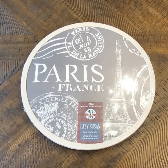 NEW Boston Warehouse Lazy Susan Paris France Eiffel Tower - Picture 1 of 5